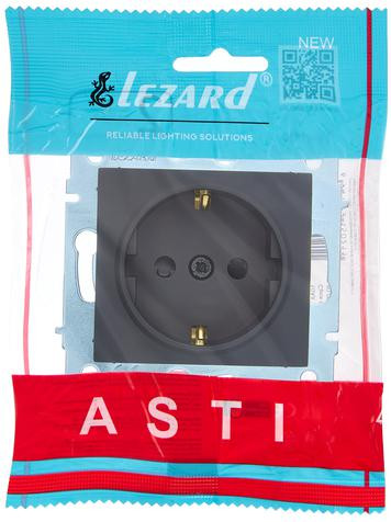 Изображение товара Розетка Lezard Asti 7081-4288-124B (черный бархат)