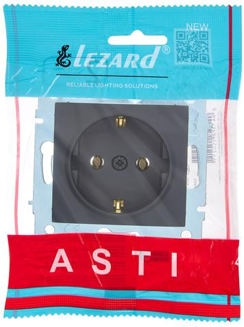 Изображение товара Розетка Lezard Asti 7081-4288-122B (черный бархат)