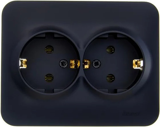 Изображение товара Розетка Lezard Asti 7081-4200-127B (черный бархат)