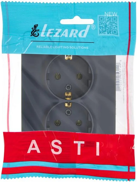 Изображение товара Розетка Lezard Asti 7081-4200-127B (черный бархат)