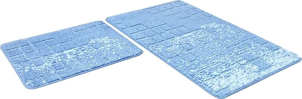 Изображение товара Набор ковриков для ванной и туалета Shahintex Vintage SH V001 50x80 (синий)