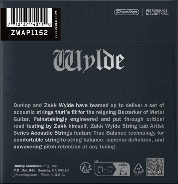 Изображение товара Струны для акустической гитары Dunlop Manufacturing ZWAP1152