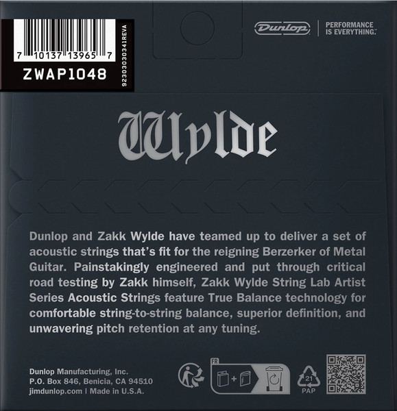 Изображение товара Струны для акустической гитары Dunlop Manufacturing ZWAP1048