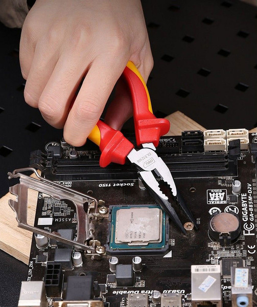 Изображение товара Длинногубцы Deli EDL512106 (красный/желтый)