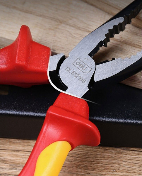 Изображение товара Длинногубцы Deli EDL512106 (красный/желтый)