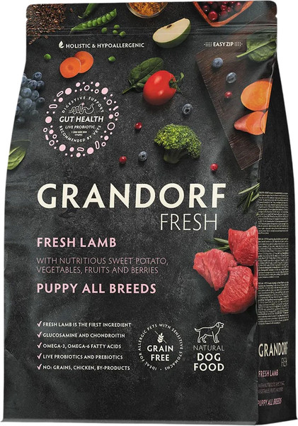 Изображение товара Сухой корм для собак Grandorf Puppy All Breeds Fresh Lamb&Sweet Potato (3кг)