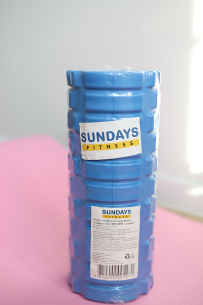 Изображение товара Набор для фитнеса Sundays Fitness Валик IR97435B + Коврик IR97506 (голубой, серый)