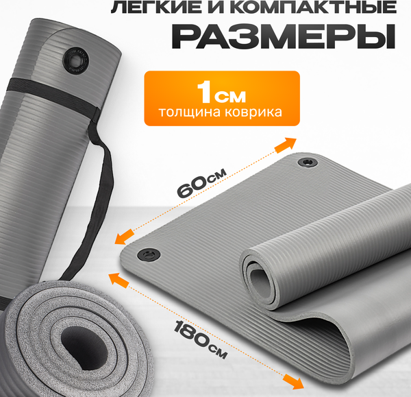 Изображение товара Набор для фитнеса Sundays Fitness Валик IR97435B + Коврик IR97506 (голубой, серый)