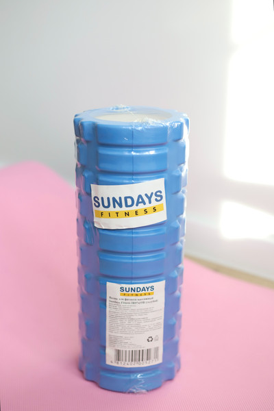 Изображение товара Набор для фитнеса Sundays Fitness Валик IR97435B + Коврик IR97506 (голубой, серый)