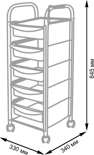 Изображение товара Тележка парикмахерская Элеганс М-01 (фиолетовый)