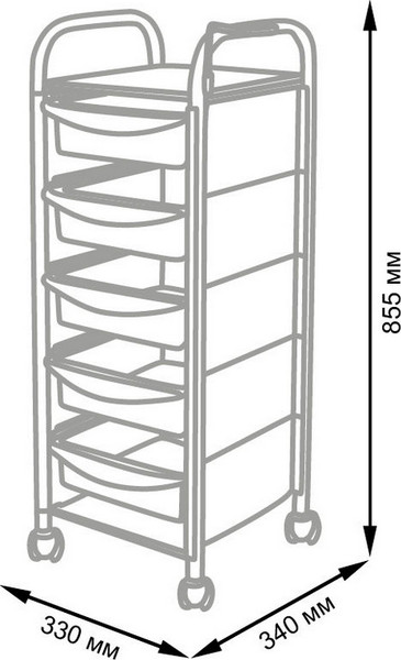 Изображение товара Тележка парикмахерская Элеганс М-02 (серый)