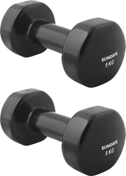 Изображение товара Набор для фитнеса Sundays Fitness Набор гантелей IR92005 2х5кг + Коврик IR97506 (черный, серый)