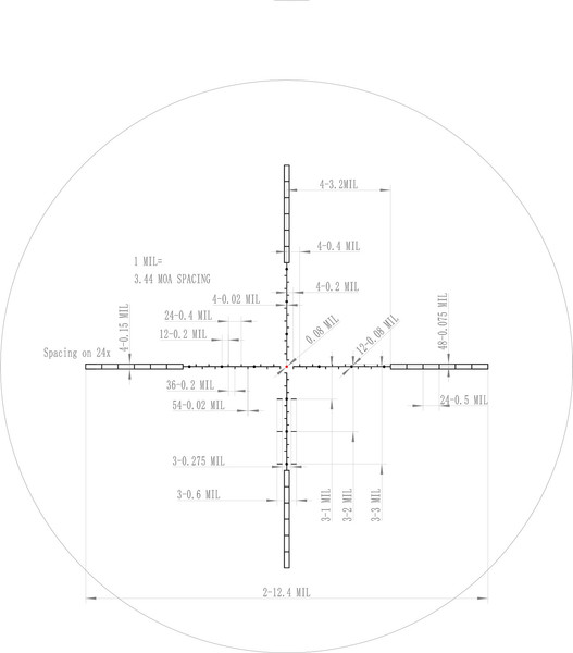 Изображение товара Оптический прицел Veber Пневматика III 6-24Xx50 SF IR / 32145