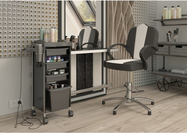 Изображение товара Тележка парикмахерская Элеганс М-03 box (черный)