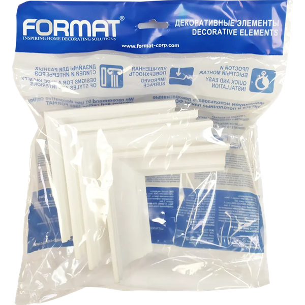 Изображение товара Уголок для потолочного плинтуса FORMAT 18Е (4шт)