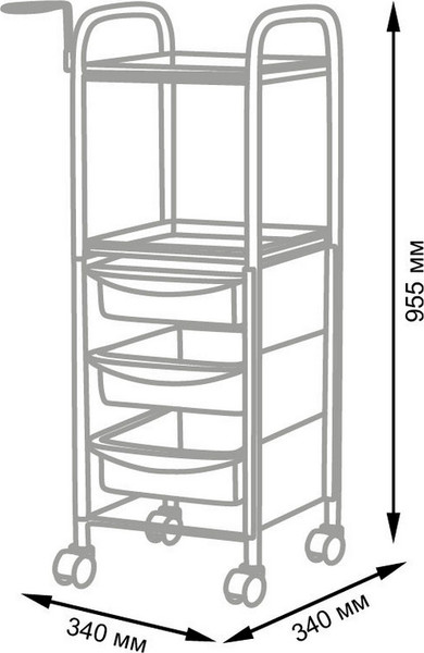 Изображение товара Тележка парикмахерская Элеганс М-09 (фиолетовый)