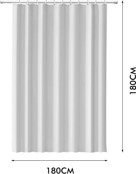 Изображение товара Шторка-занавеска для ванны Saniteco CS-058 / 640700710B (белый)