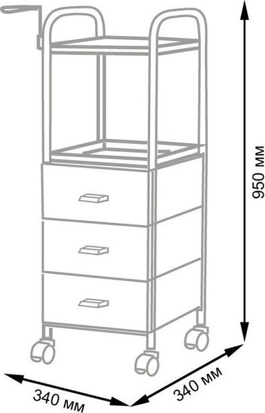 Изображение товара Тележка парикмахерская Элеганс Глорис - 09 (белый)