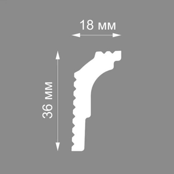 Изображение товара Плинтус потолочный FORMAT 04014Е 18x36