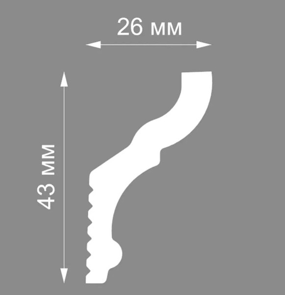 Изображение товара Плинтус потолочный FORMAT 05015Е 26x43