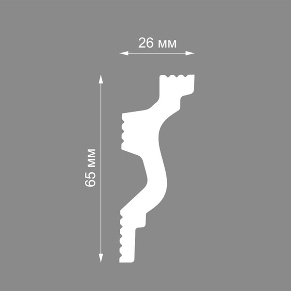 Изображение товара Плинтус потолочный FORMAT 07016Е 26x65
