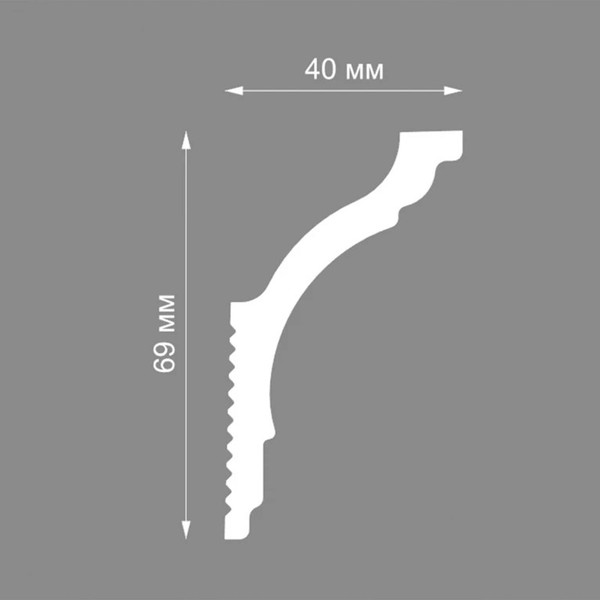 Изображение товара Плинтус потолочный FORMAT 08018Е 40x70
