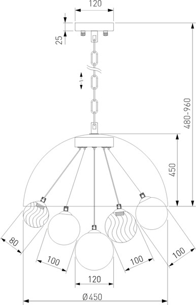 Изображение товара Люстра Евросвет Anait 30177 (латунь)