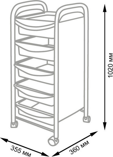 Изображение товара Тележка парикмахерская Элеганс Т-20 (серый)
