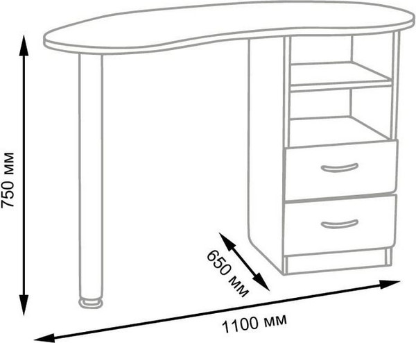 Изображение товара Стол для маникюра Элеганс Катрин