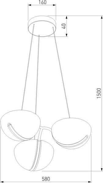 Изображение товара Люстра Евросвет Emisfero 50083/3 LED (золото)