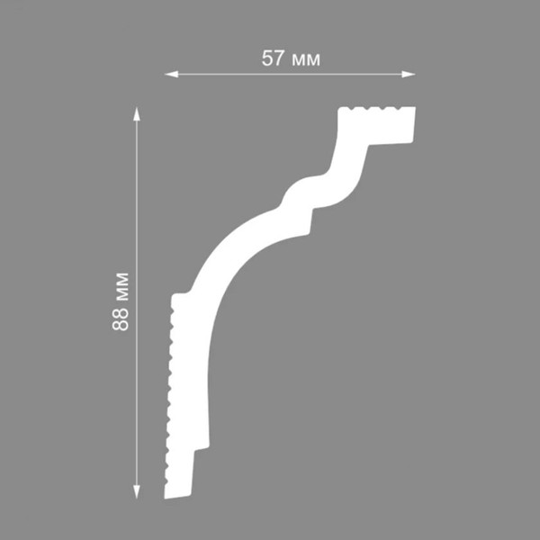 Изображение товара Плинтус потолочный FORMAT 10526Е 57x88