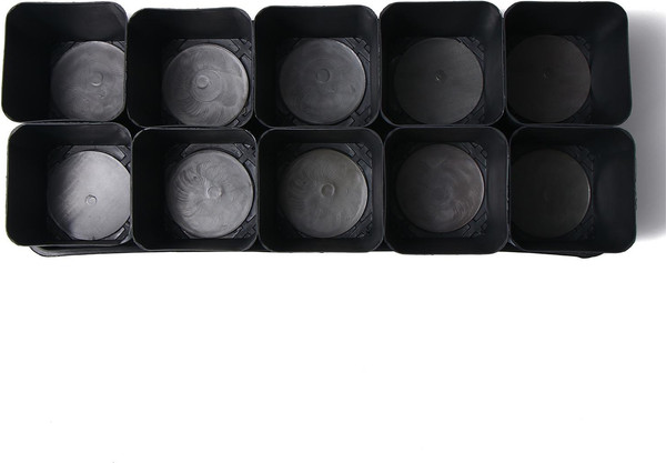 Изображение товара Набор горшков для рассады GREENGO 44x18см (10шт, черный)