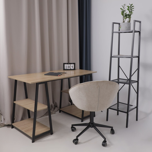Изображение товара Кресло офисное AksHome Foxy (бежевый шенилл Ote Canna 170/черный)