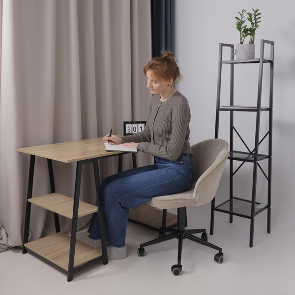 Изображение товара Кресло офисное AksHome Foxy (бежевый шенилл Ote Canna 170/черный)