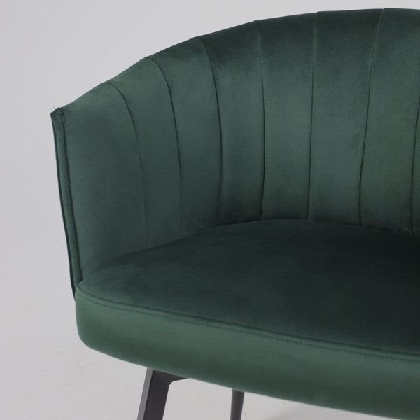 Изображение товара Кресло мягкое AksHome Melon поворотное (темно-зеленый велюр/черный)