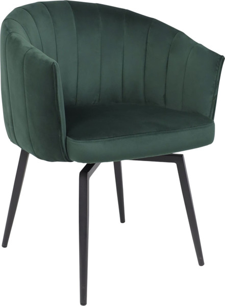 Изображение товара Кресло мягкое AksHome Melon поворотное (темно-зеленый велюр/черный)