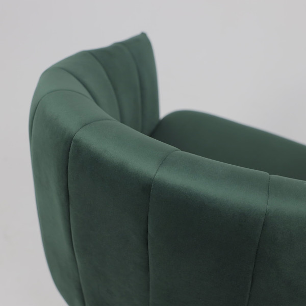 Изображение товара Кресло мягкое AksHome Melon поворотное (темно-зеленый велюр/черный)