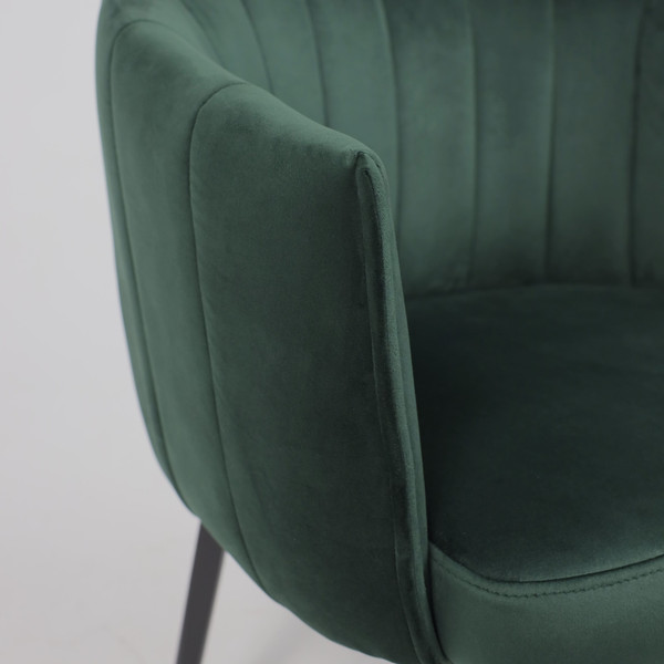 Изображение товара Кресло мягкое AksHome Melon поворотное (темно-зеленый велюр/черный)