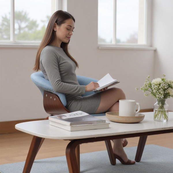 Изображение товара Стул AksHome Mody (ткань, небесный XC188-26/орех)