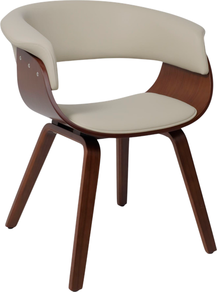 Изображение товара Стул AksHome Mody  (экокожа, кремовый/орех)