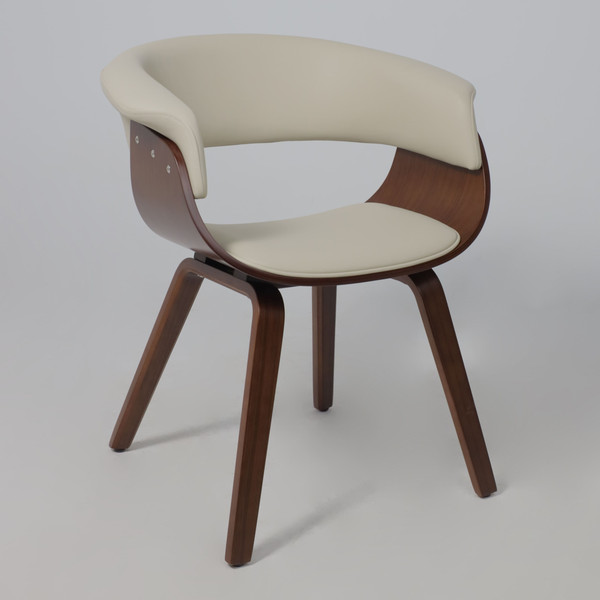 Изображение товара Стул AksHome Mody  (экокожа, кремовый/орех)