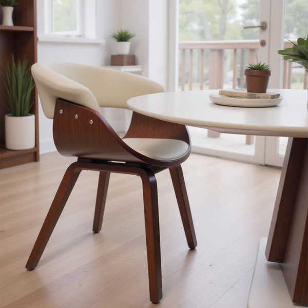 Изображение товара Стул AksHome Mody  (экокожа, кремовый/орех)