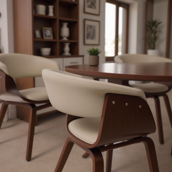 Изображение товара Стул AksHome Mody  (экокожа, кремовый/орех)