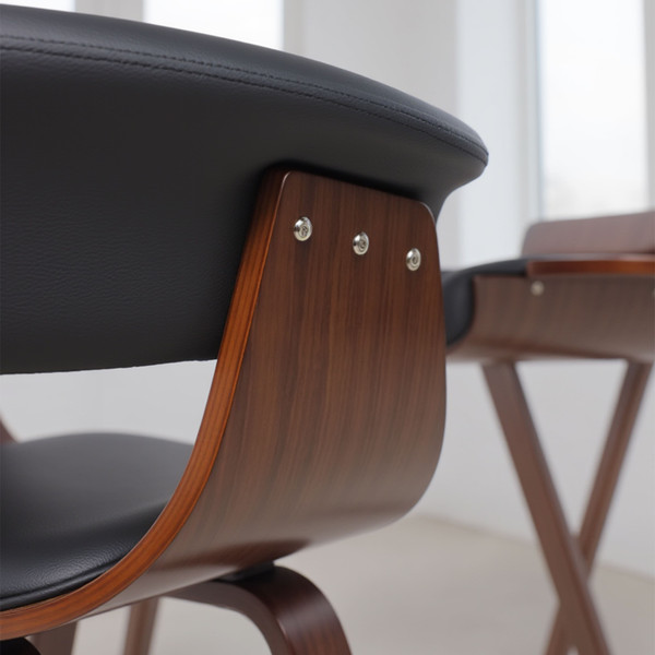 Изображение товара Стул AksHome Mody (экокожа, черный/орех)