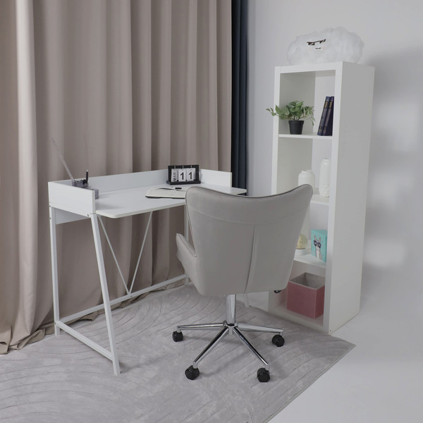 Изображение товара Кресло офисное AksHome Bella Chrome Seven 324 (велюр/серый)