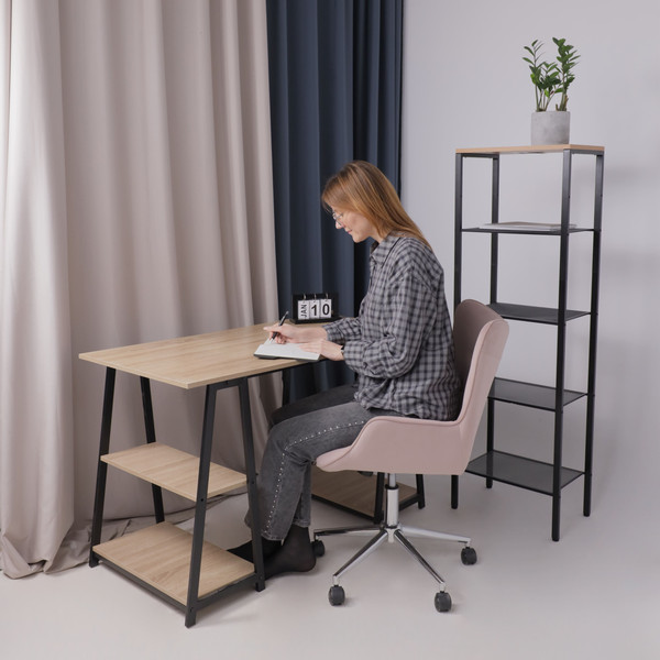 Изображение товара Кресло офисное AksHome Bella Chrome Velluto 37 (велюр/пыльная роза)