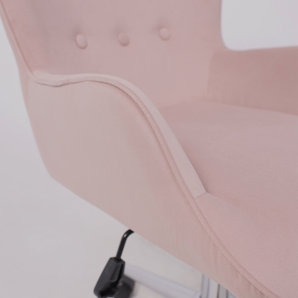 Изображение товара Кресло офисное AksHome Bella Chrome Velluto 37 (велюр/пыльная роза)