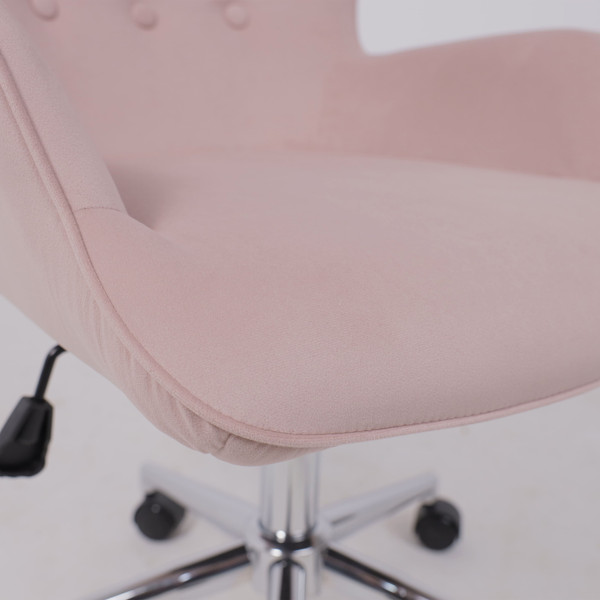 Изображение товара Кресло офисное AksHome Bella Chrome Velluto 37 (велюр/пыльная роза)