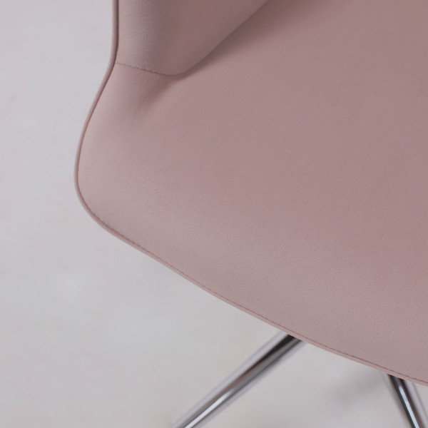 Изображение товара Кресло офисное AksHome Bella Chrome Velluto 37 (велюр/пыльная роза)