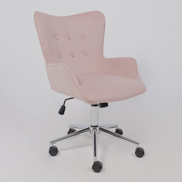 Изображение товара Кресло офисное AksHome Bella Chrome Velluto 37 (велюр/пыльная роза)